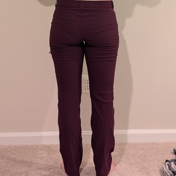 Eddie Bauer Stretch Rainier Hiking Outdoor Pants in Plum Purple, Size 8 - Picture 2 of 8